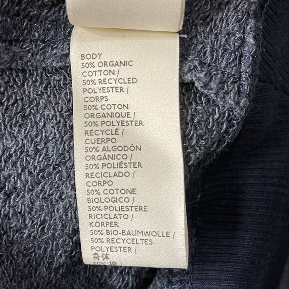 Free People Large Rae Pullover Sweatshirt Mock Neck Stretch Dolman Sleeves Blue - Picture 9 of 9